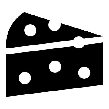 
Fat food, cheese slice icon 

