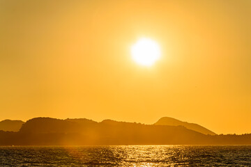 Sunset over Adriatic sea