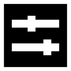 Fototapeta premium Sound equalizer glyph icon 