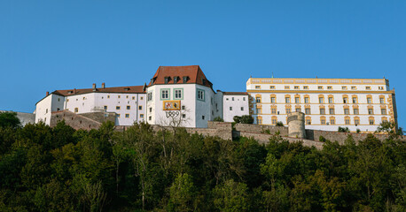 Fototapeta na wymiar Panoramic view of the Veste Oberhaus in summer, Passau, Germany