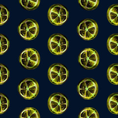 Tropical seamless pattern with grapefruit. Fruit repeating background. Bright raster print for fabric or wallpaper. The picture is made by hand. Design. Grapefruit is painted in oil. Citrus fruit