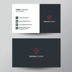 simple red and grey business card design