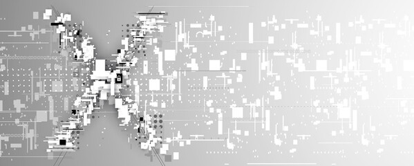 internet digital security technology concept for business background. Lock on circuit board