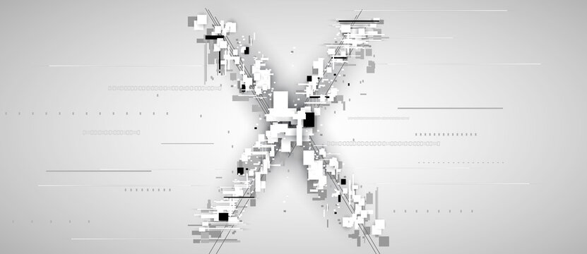 internet digital security technology concept for business background. Lock on circuit board