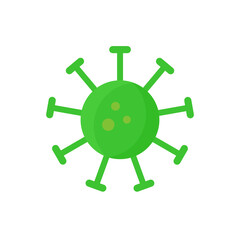Obraz premium COVID-19 - coronavirus disease virus. Vector illustration isolated on white background. Pathogen respiratory virus icon.