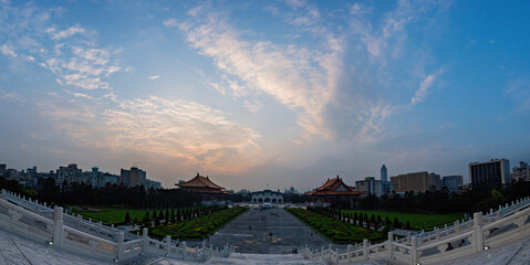 Sunset view of the National Theater and Concert Hall