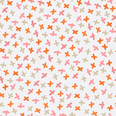 Seamless repeating pattern with hand drawn stars. Vector background for surface design and other design projects