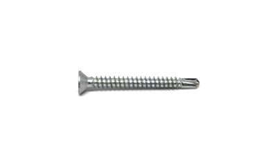 Self Drilling Screw Flat Head isolated on white background