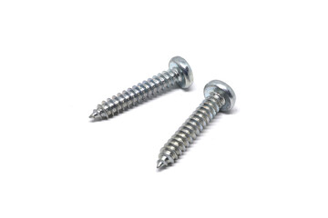 Self Drilling Screw Flat Head isolated on white background