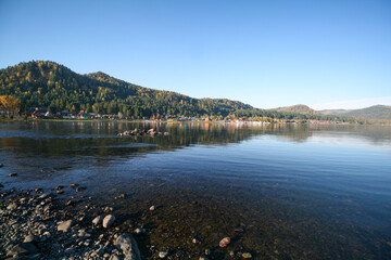 Teletskoye lake in autumn, Altai, Russia.