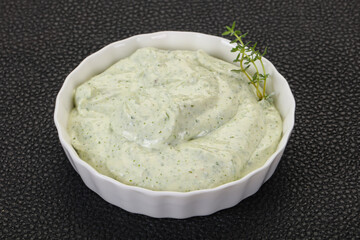 Cottage cream snack with herbs