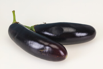 Ripe Eggplant isolated on white