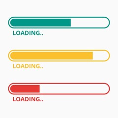 Fototapeta premium Loading bar concept. progress bar flat design template.