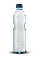 small plastic bottle with mineral water