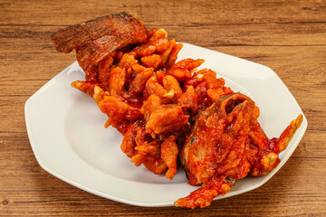 Chinese cuisine squirrel fish with sauce