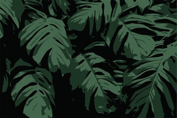 The green tropical leaves background
