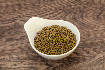 Vegetarian cuisine - dry green lentil