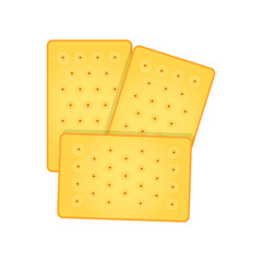 Illustration of crackers on a white background. Food