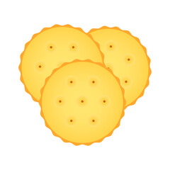 Illustration of crackers on a white background. Food