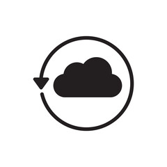 cloud network refresh icon  - cloud internet recycling icon