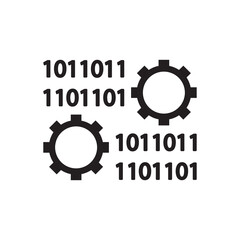 Binary code programming setting icon