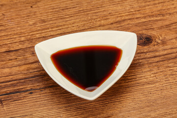 Asian soya sauce in the bowl