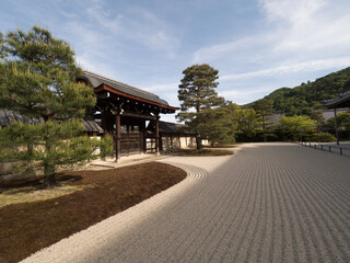 Templo Tenryuji, en el barrio de Arashiyama, en Kioto, Japón