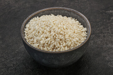Raw arborio rice for Risotto