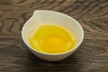 Raw Chicken egg in the bowl