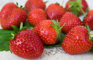 Strawberry. Fresh organic berries. Fruit background