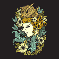 Creative tribal javanese culture illustration