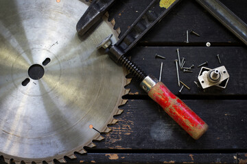 flatly of tools for woodworking