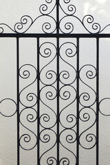 Welded iron gate as abstract background