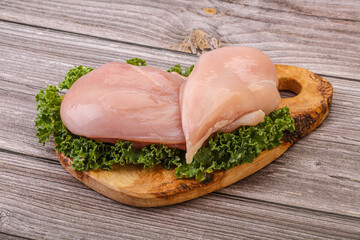 Raw chicken breast for cooking