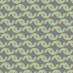 colorful waves with grey background seamless repeat pattern