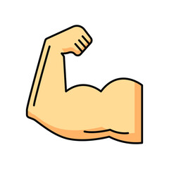 Muscular Flexing Arm Flat line icon