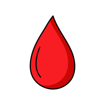A drop of blood flat line icon