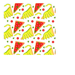 Seamless pattern with lunch with triangle sandwiches. Wallpaper, print, modern textile design, wrapping paper 2