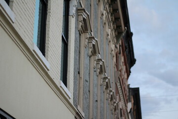 Fototapeta na wymiar Exterior Close Up of Historical Downtown Building