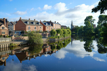Fototapeta na wymiar River Severn at Shrewsbury, Shropshire, UK