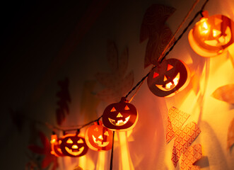 halloween pumpkin fairy lights