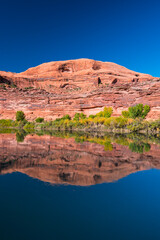 Reflections in the Colorado River, Moab Canyon, Moab, Arches National Park, Colorado Plateau, Utah, Grand County, Usa, America