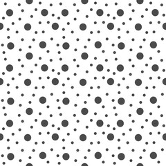 seamless pattern with dots, black and white