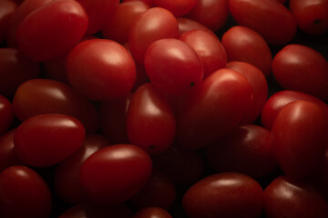 Grape / cherry red tomato macro close up