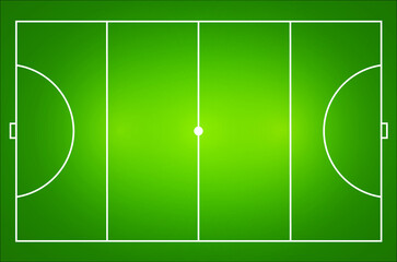 Realistic hockey field top view vector