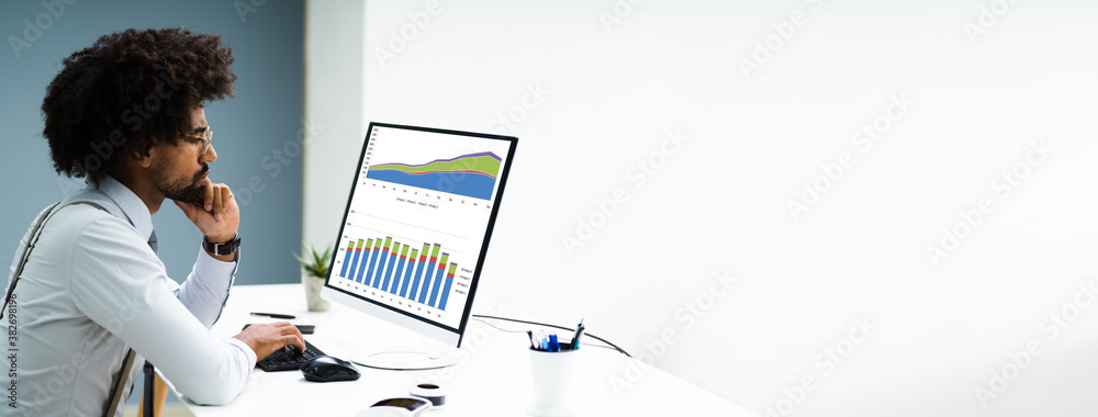 Poster Business Data Analyst Using Computer