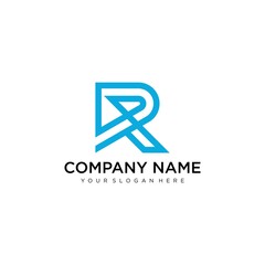 Vector graphic R letter symbol for your company