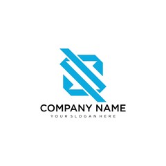 S Monogram letter logo. S line letter logo - Vector template for logo or monograms.
