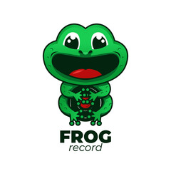 Frog logo vector illustration
