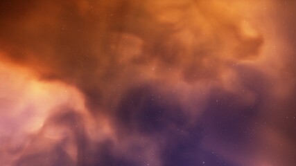 Space background with realistic nebula and shining stars. Colorful cosmos with stardust and milky way. Magic color galaxy. Infinite universe and starry night. 3d Render